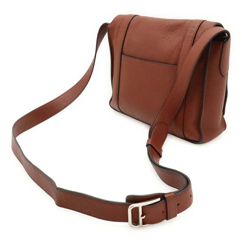 HERMES Steve Caporal 27 Shoulder Bag Handbag Togo Leather Sienne Terracotta □... - Picture 3 of 10